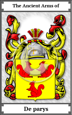 De parys Family Crest Download (JPG) Book Plated - 600 DPI